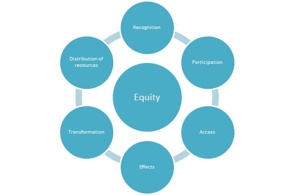 Six lenses of equity. Copyright 2014 by Amelia M. Kraehe